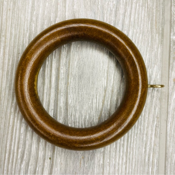 Vintage Wood Pole Set Decorative Curtain Rod Bracket Finial Ring / diy ornaments - Picture 6 of 8